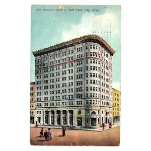 Vintage 1911 Postcard Newhouse Building Salt Lake City Utah Historic Landmark
